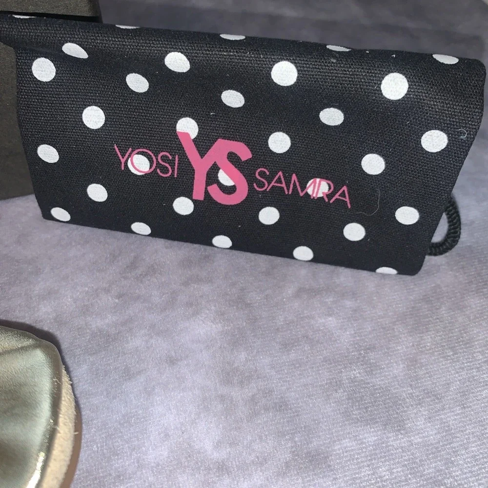 Yosi Samra Little Girl Shoes Size 6C Ballet Flats Gold Sammie Slip On Runs Small